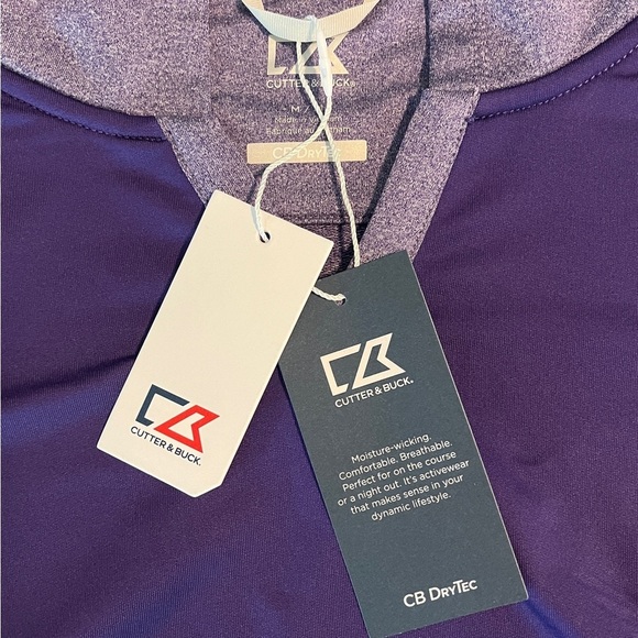 NWT Cutter & Buck Women’s DryTech Tackle Hoodie, Purple/Purple Heather, size M - Picture 7 of 7